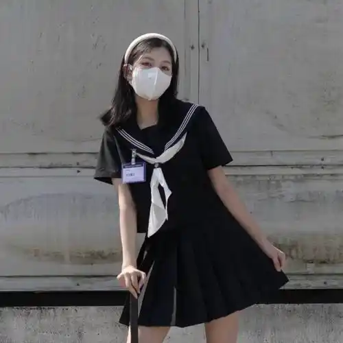 车厘子jk黑三本日系学院风校供长袖正统基础款水手服套装jk制服裙 79.