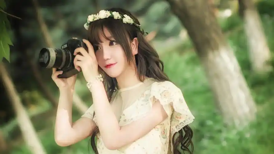 > 汉服美女唯美古风写真图片桌面壁纸(1920×1200)