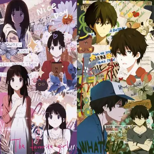 冰菓情侣拼贴壁纸