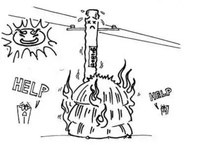 被毁坏的城市的简笔画