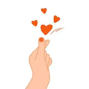 卡通比心手势元素模板_520情人节模板图片_13张模板图片_红动中国