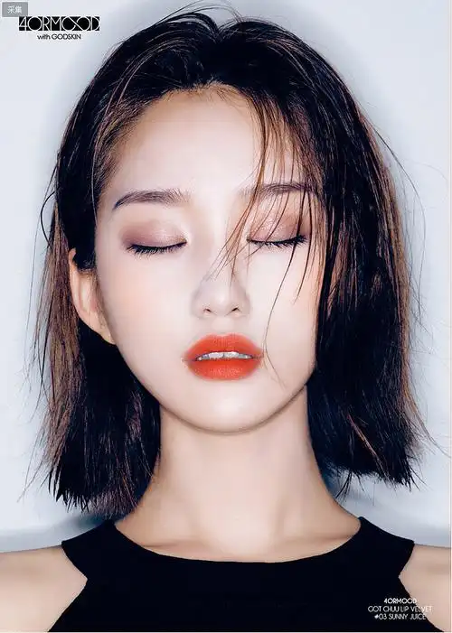 质感美拍正脸妆发美妆