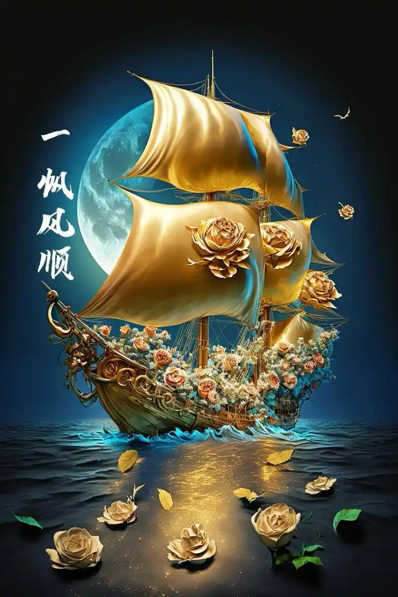 新的一年,祝大家一帆风顺!#图文伙伴计划 #挑一张壁纸换上吧 - 抖音