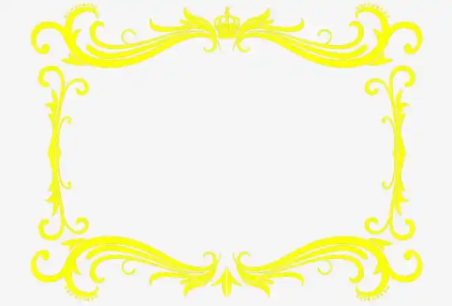 金色欧式边框素材【高清边框纹理png素材】-90设计