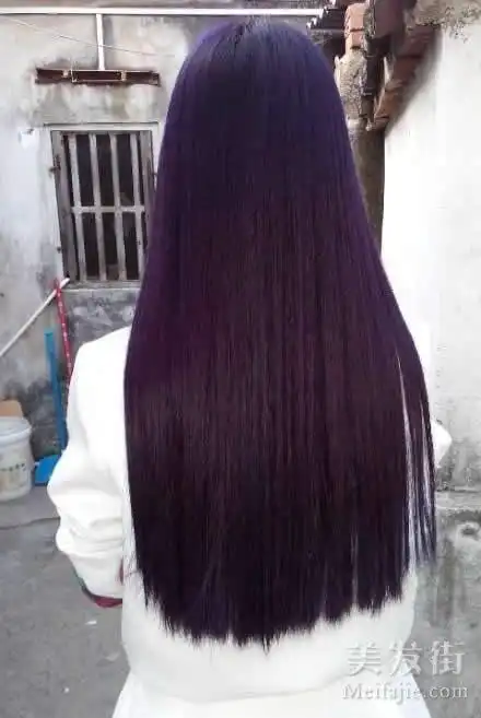 纯紫色头发怎么染?