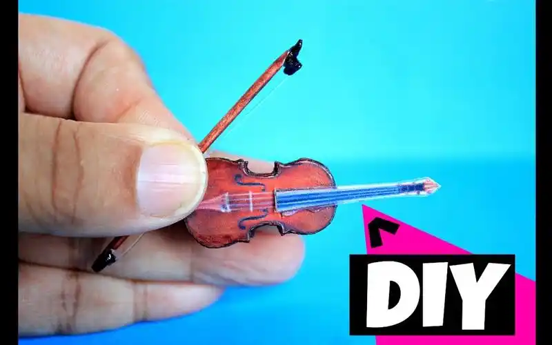 手工教程diy迷你小提琴diyminiatureviolin