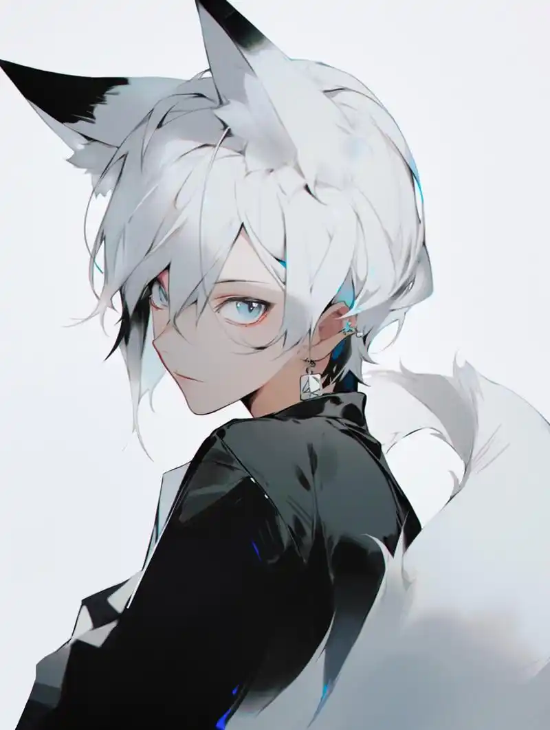 动漫头像|男生头像|狐系白毛 676767