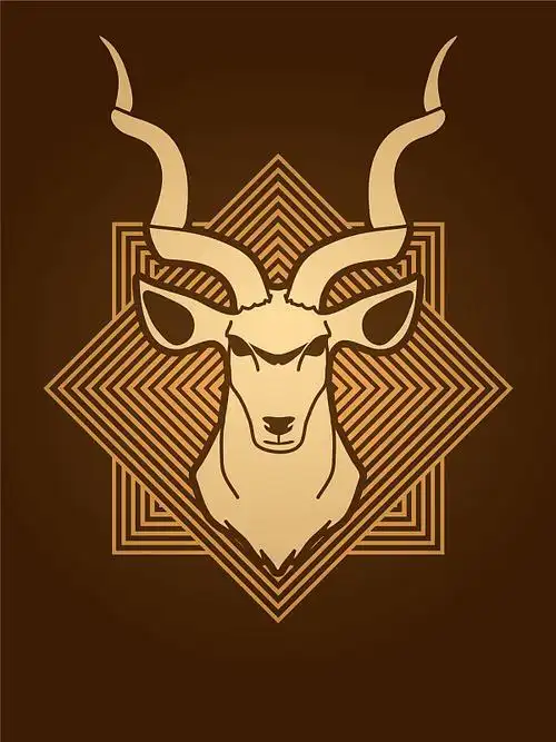 羚羊头大角兽图案