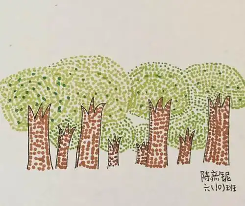 花花世界,点彩纷呈——还小六年级点彩画作品展示