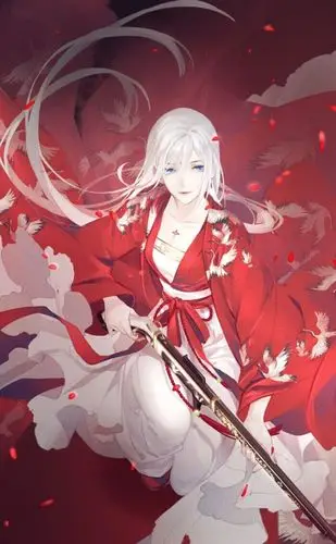 出单动漫古风拿剑女孩图