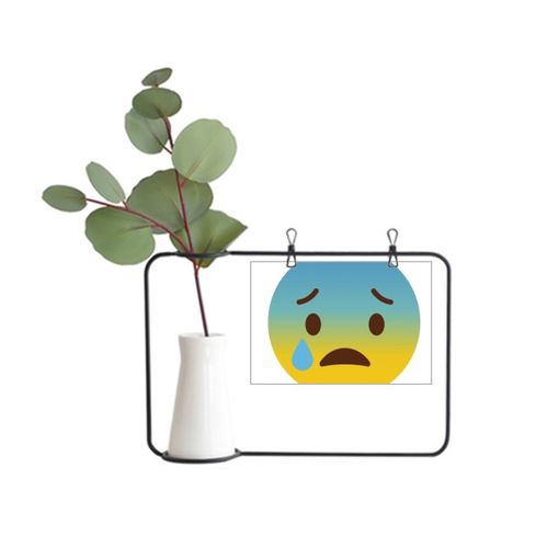 尴尬黄色可爱卡哇伊聊天网聊表情包插画图案金属相框陶瓷花瓶装饰