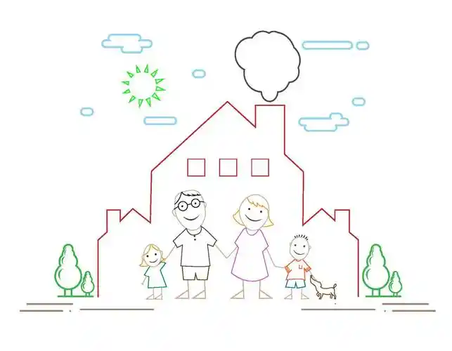 最新一家人简笔画 一家人简笔画四口之家