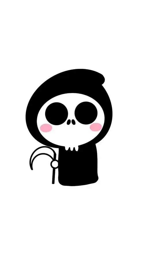 万圣主题可爱死神手机4k壁纸