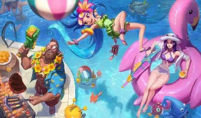 lol泳装新皮肤曝光!女警凯瑟琳的身材竟然是这样的?