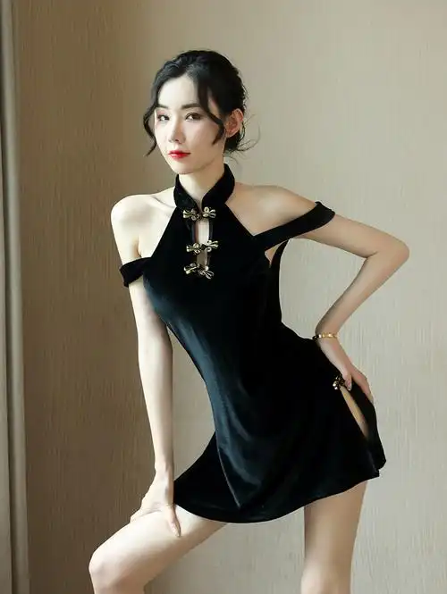 洛俪娅工厂情趣内衣女民国风旗袍诱惑长裙夏睡衣夫妻挑逗激情套装