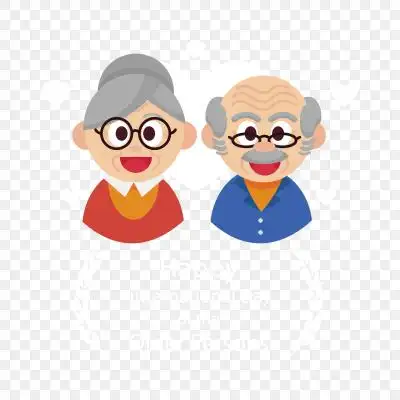 爷爷奶奶矢量图
