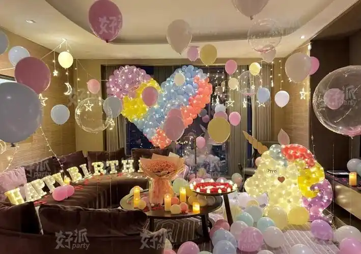 合肥生日氛围布置图片合肥生日房间布置案例图