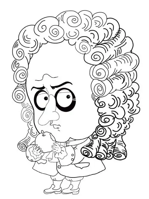 07线描画26606629牛顿吃苹果