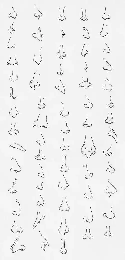 100个鼻子简笔画资料和画法拿去临摹