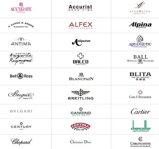 世界名表标志大全手表logo欣赏