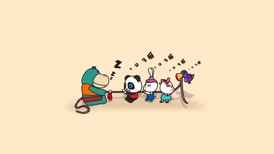 熊仔可爱卡通电脑桌面壁纸图片高清大图预览1920x1080_卡通动漫下载