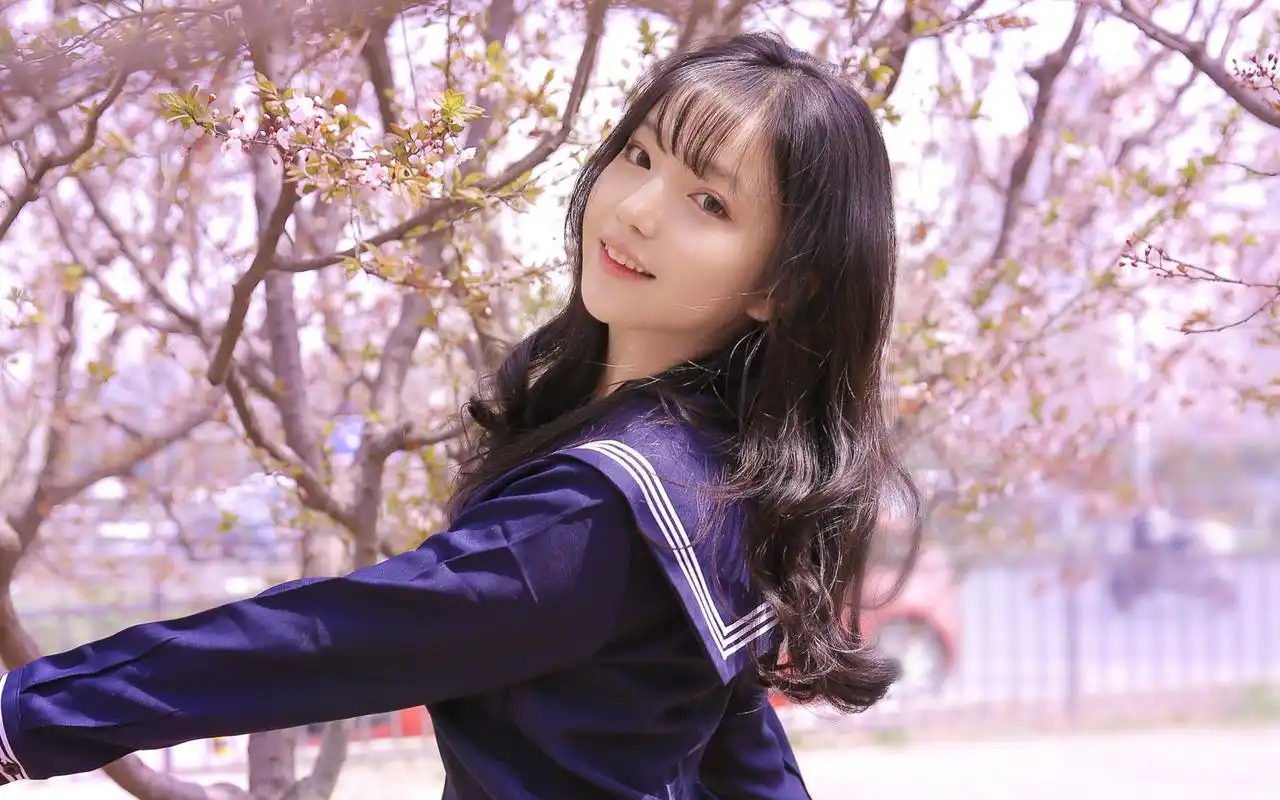 性感jk制服美女图片高清电脑桌面壁纸