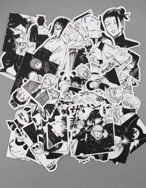 货】日本动漫咒术回战五条悟小贴纸电脑行李箱手账二次元黑白漫画贴纸