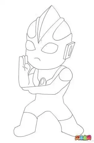 动漫人物简笔画 - 艾克斯奥特曼