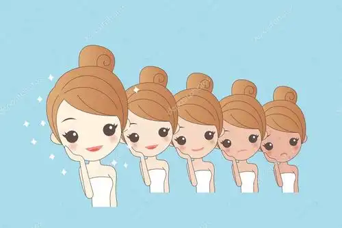 卡通女孩面对美白