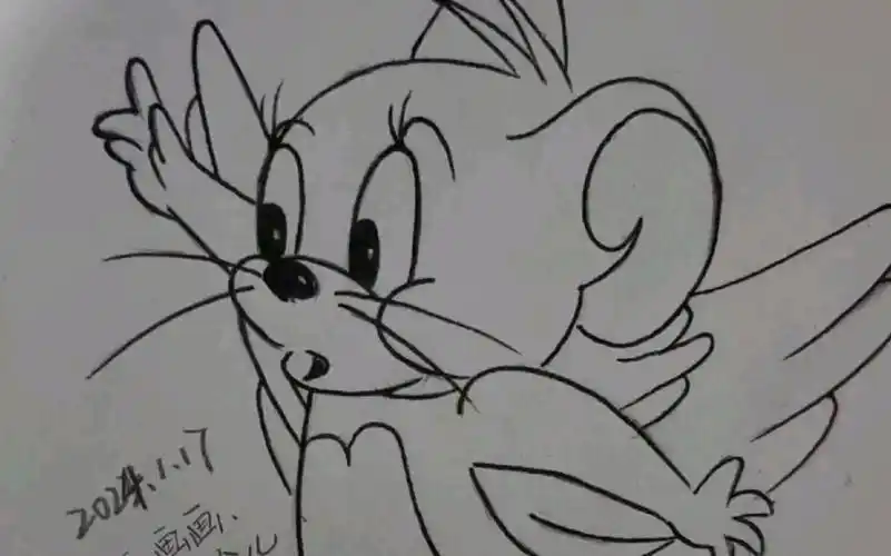 猫和老鼠杰瑞手绘过程