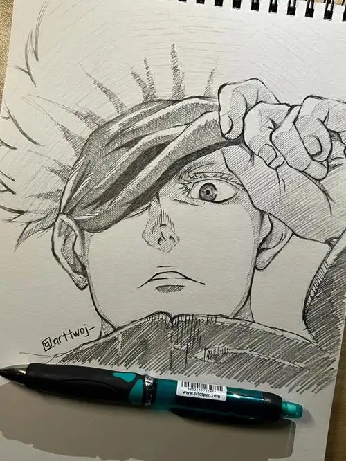 回战五条悟  #仿画  #仿畫  #绘画  #繪畫  #动漫  #動漫  #动漫手绘