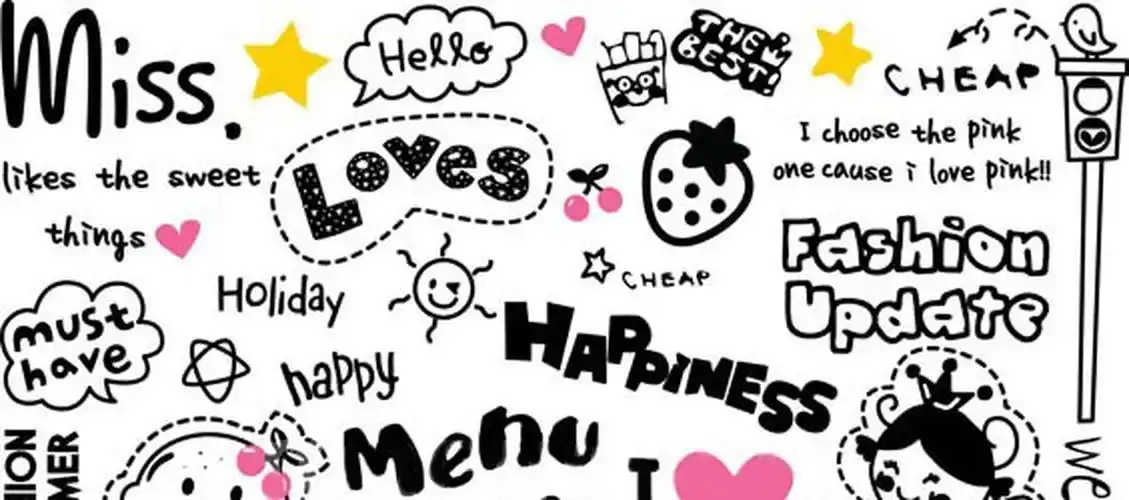 手帐少女可爱字体