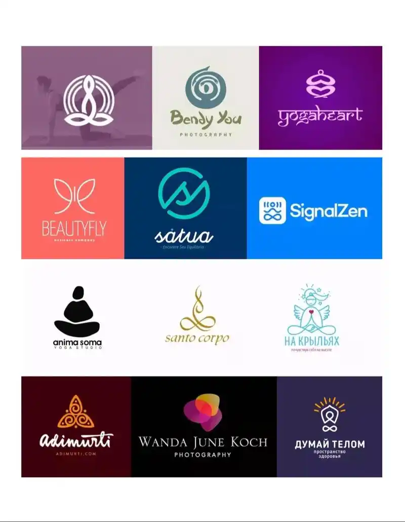 瑜伽元素logo|瑜伽logo设计