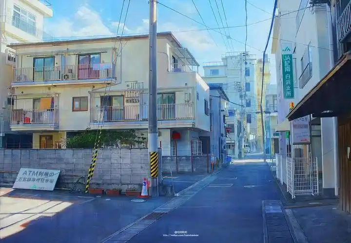 日系动画场景插画《白浜之晨光》|插画|商业插画|哈姆耗耗 - 原创作品