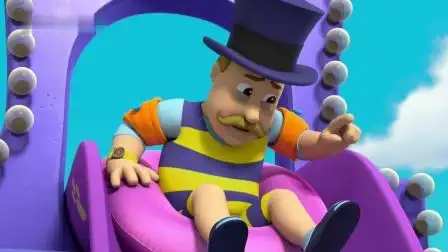 汪汪队韩丁那市长被卡在滑水道上,屁股热的都冒烟了,真滑稽