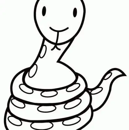 大班冬眠的小蛇简笔画教学