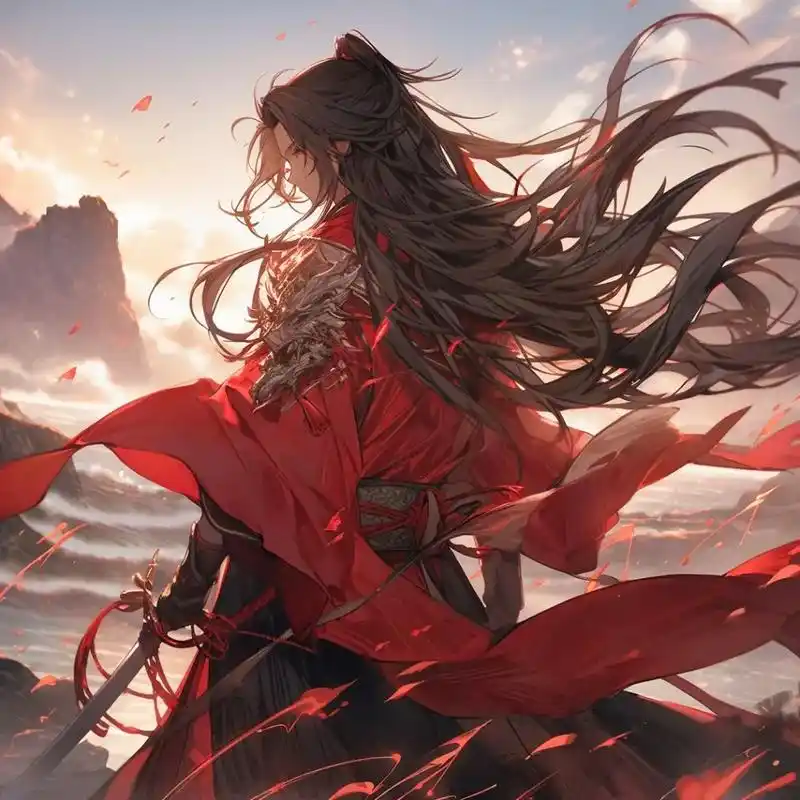 红衣男主霸气出场.#古风 #国漫 #ai绘画 #动漫 #邪魅 - 抖音