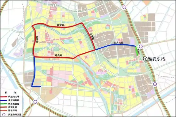 震撼航拍这就是淮安市区内环高架10分钟上高架30分钟全域通达