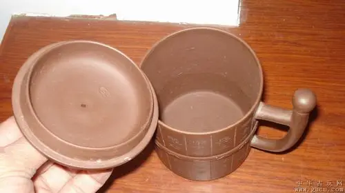 蒋祥君制刻孙子兵法紫砂杯一只(a1851)