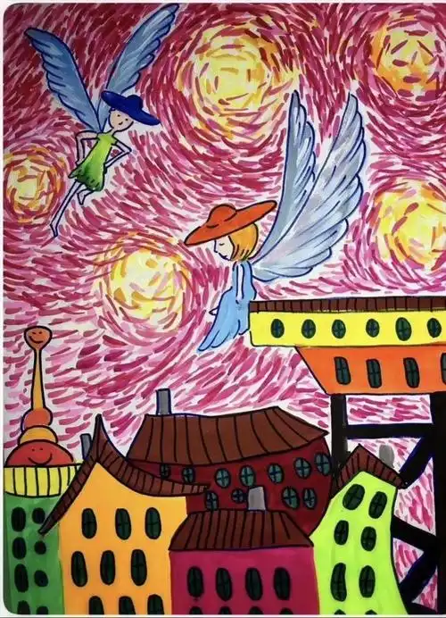 一打开,就在白纸上跳蹦 孩子们把他们奇幻的梦 用手中的画笔