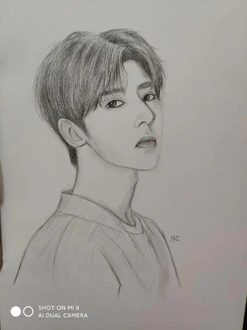 绘画帅哥#蔡徐坤  - 抖音