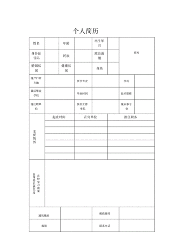 个人简历-模板资料.pdf 1页