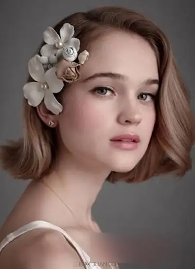 襄阳新娘跟妆欧美新娘复古发型