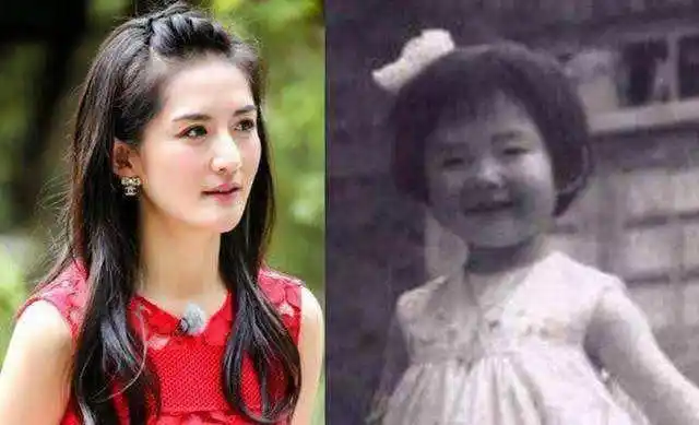 小时候的谢娜是大圆脸盘子,细长的眼睛,长大了倒是女大十八变.
