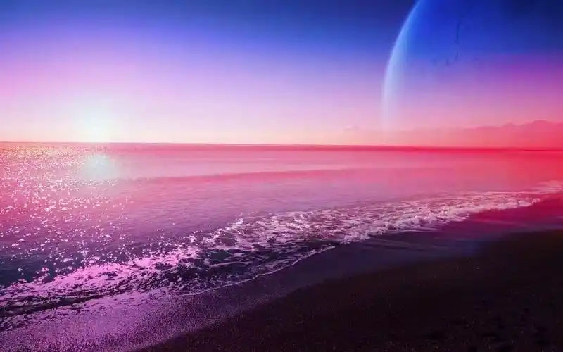 治愈系海边日落风景视频素材