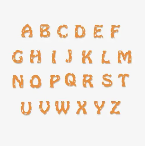 原创奶酪零食风格26字母免扣艺术字字体下载_艺术字图片素材下载-字魂