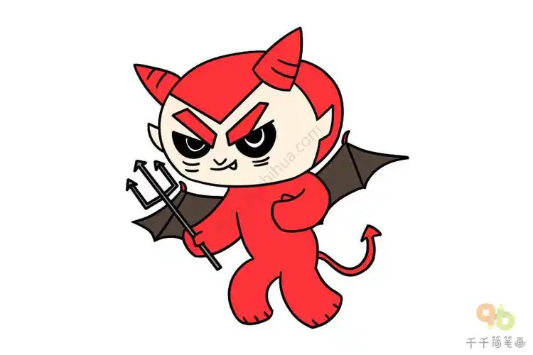 小恶魔简笔画步骤图