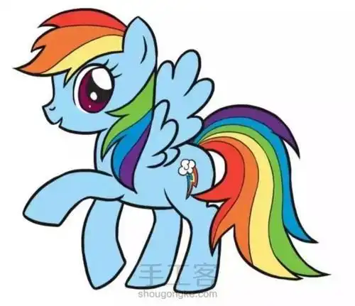 部画出小马宝莉中的云宝 简单 主要材料 画纸1张 所需工具 铅笔1支