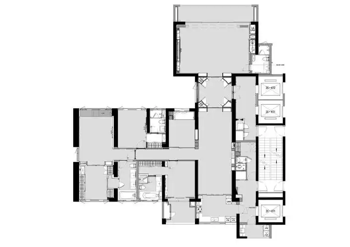 300平平层户型图