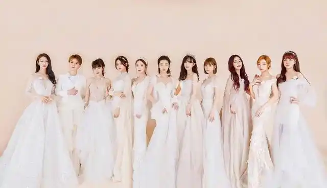 火箭少女101,综艺节目中集体拍婚纱闺蜜照,拍出不同风格都好美